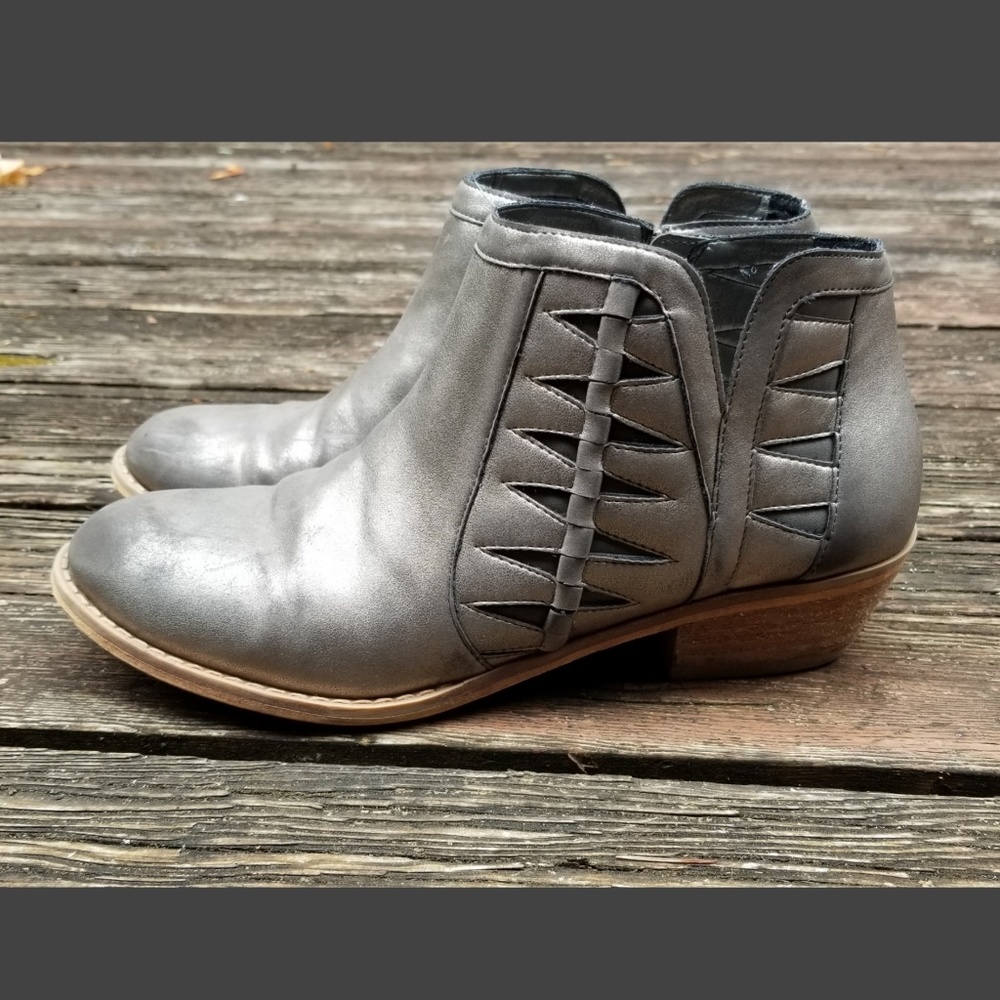 Metallic Silver Booties - Picture 3 of 5